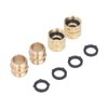 2Pairs 3/4in Brass Hose Adapter 2 Way Hose Adapter Durable