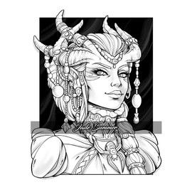 Dark Fantasy: Horror Adult Coloring Book with Fairies, Mermaids, Princesses, Unicorns, Vampires, Witches and More!