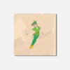 Unbranded Peter Pan Cartoon Tinkerbell 4'' X 4'' Square Wooden