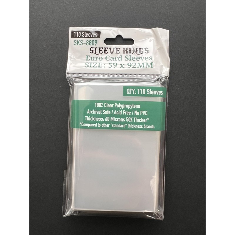 Sleeve Kings Euro Card Sleeves (59 x 92mm) 110 pzs