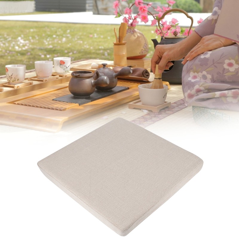 Household Square Soft Yoga Floor Cushion Removable Washable Meditation Mat