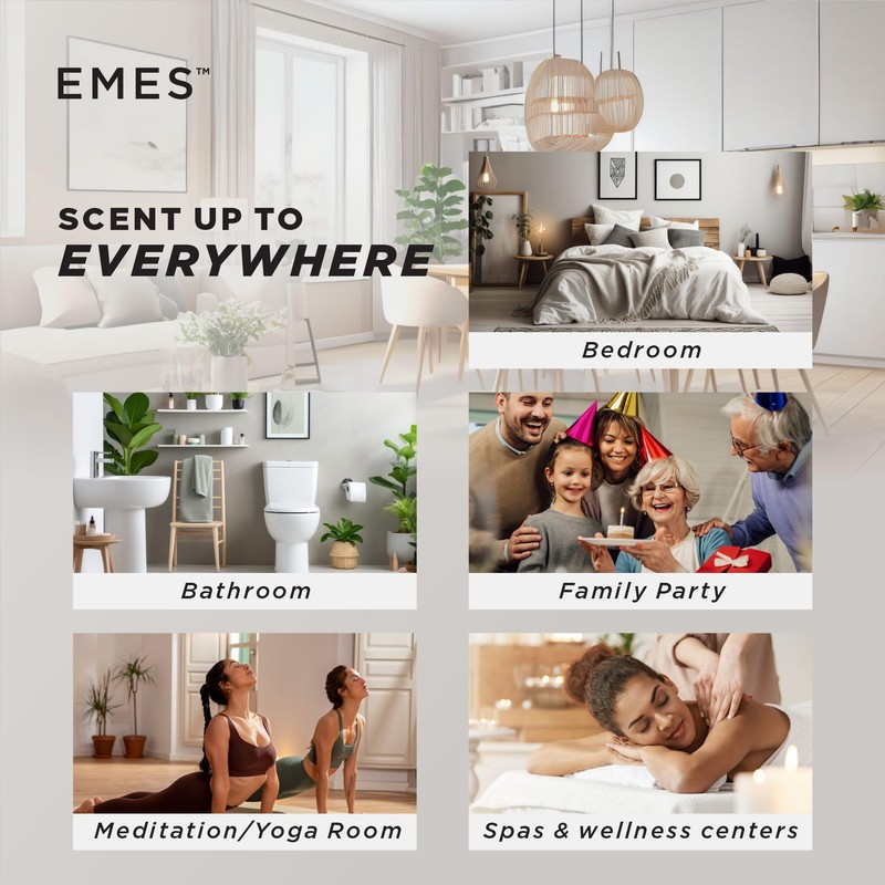 EMES 700 Waterless Smart Aromatherapy Diffuser | Scent Diffuser for