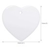 CALCA 100PCS 3in Heart Double-sided Sublimation Ceramic Ornament, X'mas Tree