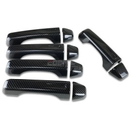 CBK For 2018–2020 Jeep Wrangler JL Carbon Fiber Look Door Handle Cover 5DR 10PC ABS