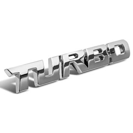 Turbo Emblem Sign Chrome Lettering 3D Logo Car Sticker Tuning Sticker