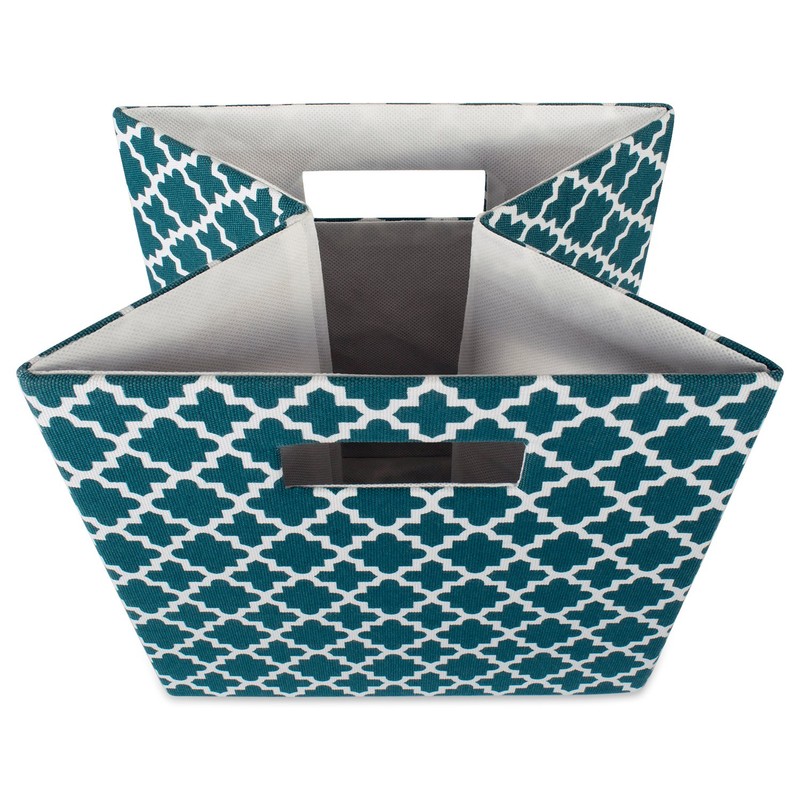 DII Cubo reticulado de poliéster, Lattice Teal, 13" Large Cube,