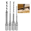4pcs Square Hole Drill Bits 1/4 5/16 3/8 1/2 Wood