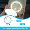 10X 20X Magnifying Glass with Light and Stand, 36 LED