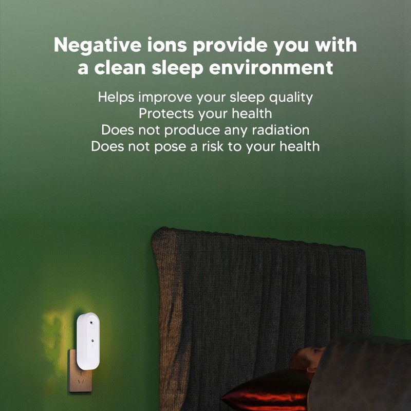 Plug in Air Purifier LED Smart Sensor Smoke Formaldehyde Removal