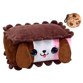Top Trenz Ice Cream Sandwich Scented Decorative Fun Pillow & Cookie Clip Bundle Set Throw Pillow