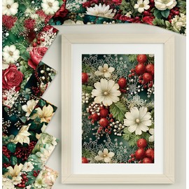 YASMEN Scrapbook Paper Pad 6x6-24Pcs Craft Cardstock, Christmas Designer Paper for Card Making, Single-Sided Decorative Craft, Scrapbooking Supplies, Junk Journal Art Supply