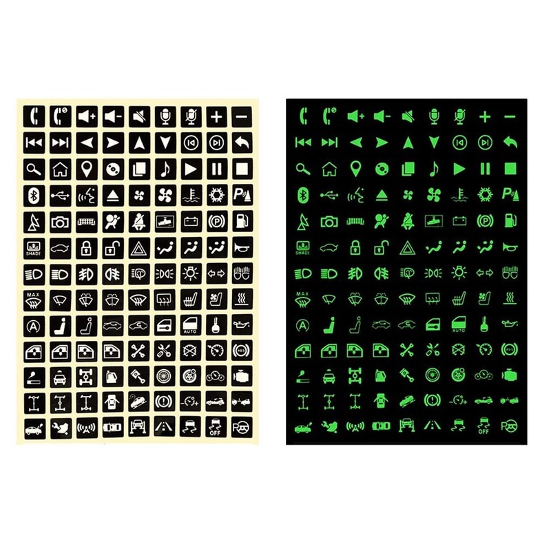 Car Luminous Sticker, Multifunction Button Stickers Car Light Stickers Switch
