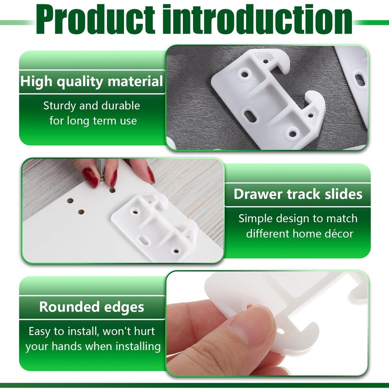 Plastic Drawer Guides, 8 Pcs Cabinet Drawer Slide Parts, Furniture