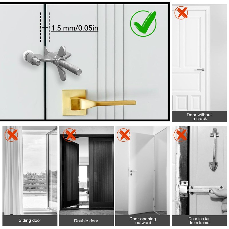 AceMining Upgraded Portable Door Lock Home Security Door Locker Privacy