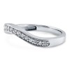 BERRICLE Sterling Silver Wedding Rings Pave Set Round Cut Cubic