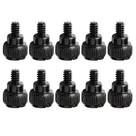 GAOHOU 10pcs New Computer Case Thumb Screws Black Size:6# 32X5mm (Black)