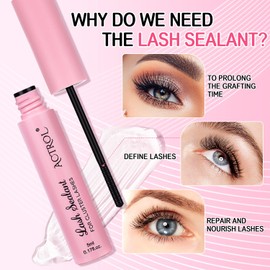 ACTROL Lash Sealant for Eyelash Extensions Clear Lash Sealer for Cluster Lashes 5ml Overnight Coating Long-Lasting Natural Lash Seal Lash Extensions Sealant