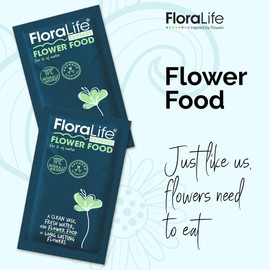 FloraLife Fresh-Cut Flower Food - Sachet Multi-Nutrient & Hydration Solution - 25 Packets