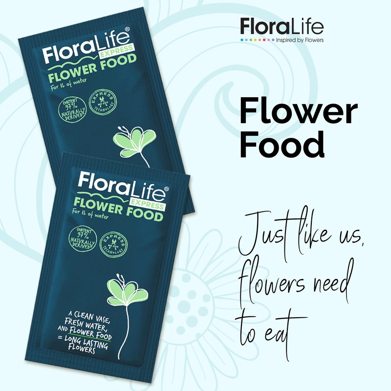 FloraLife Fresh-Cut Flower Food - Sachet Multi-Nutrient & Hydration Solution
