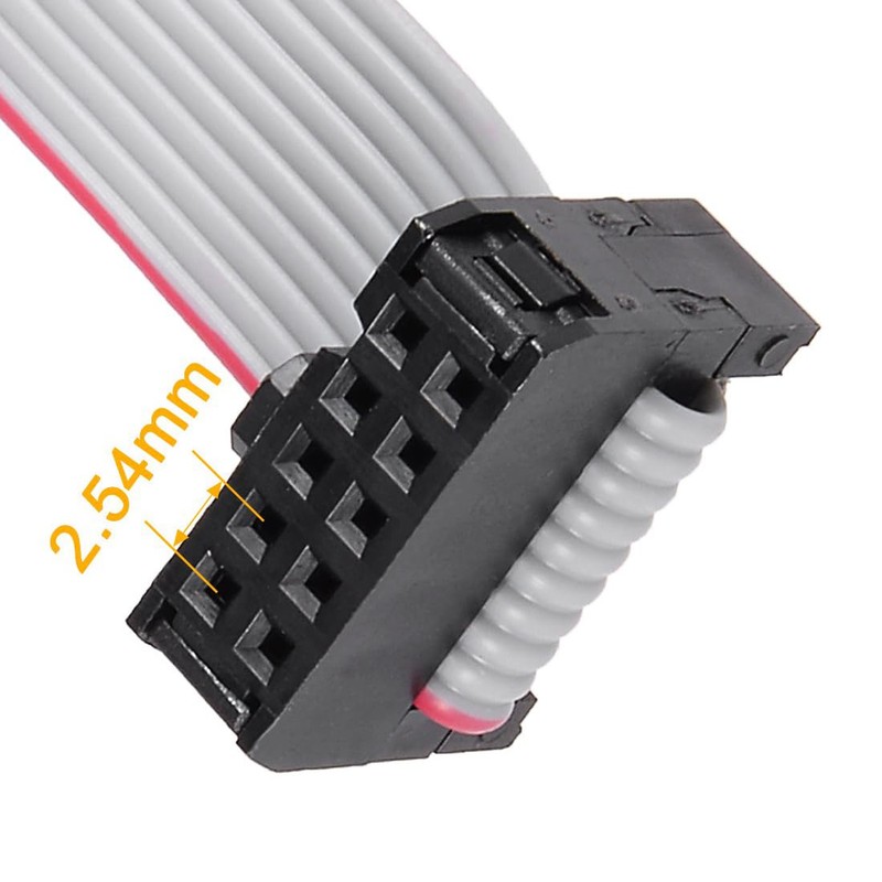 TA-VIGOR 10 Pins IDC Flat Ribbon Cable, 30cm 2.54mm Pitch,