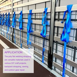 DMiotech 10 Yard x 3/4 inch Width Nylon Webbing Strap Poly Flat Webbing Strapping for DIY Craft Backpack Strapping, Sewing, Outdoor Gear Repair, Dark Yellow