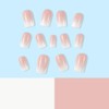 Pack of 24 Square Nails for Gluing Medium, Gradient Pink