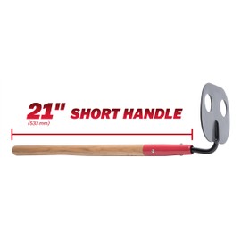 QLT By MARSHALLTOWN Mortar Hoe, Concrete, Masonry, Short Wood Handle, Forged Carbon Steel, 14246