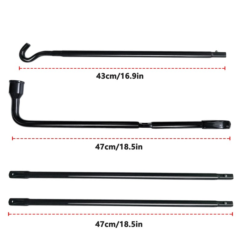 AUTOXBERT Spare Tire Jack Handle Wheel Lug Wrench For 2004~2016