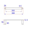 ACA International 300mm Single Hand Towel Rack Rail 304 Stainless