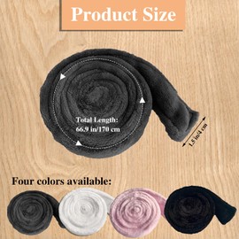 INCAUCA Black Robe Belt Replacement, Thick Flannel Robe Tie, 170 cm Long Bathrobe Belt, Unisex Soft Pajamas Replacement Fixed Belt for Women Men