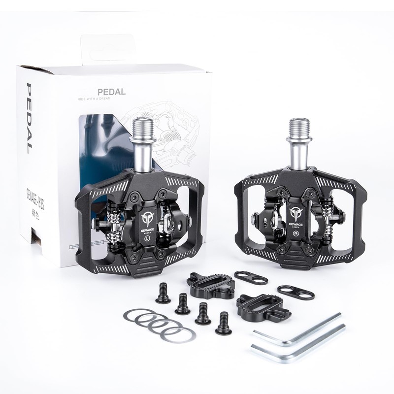 Mountain Bike Pedals - Dual Function Flat and Clipless Pedal