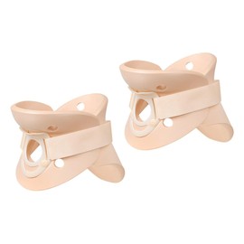 Baluue 2pcs Breathable Split-type Neck Bracer Adjustable Cervical Support Collar for Neck Lightweight Comfortable and Fixing Tool for Adults