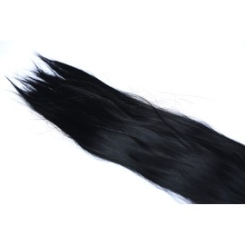 WIG ME UP - VK-WEFT-1 Weft tress of synthetic hair sleek for wig extension making Cosplay Theatre hair length 30 inches tress width 98 inches deep black