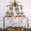 Christmas Tassel Garland Banner with Red and White Pom Pom