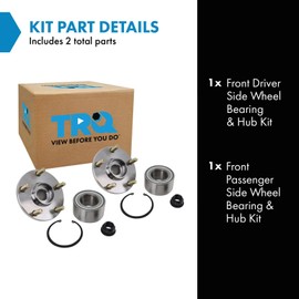 TRQ Wheel Bearing & Hub Kit Compatible with 2010-2018 Toyota Highlander
