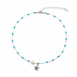 Lameybrt Cowrie shell Surfer Necklaces Beach Handmade Choker Hawaiian Summer Conch Necklace for Women (Shell KL04)