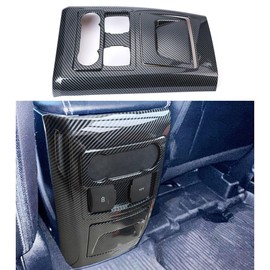 Fit for Ford Explorer 2023 2022 2021 2020 Carbon Fiber Style ABS Plastic Panel Decals, A/C Knob, Heated Seat Switches, USB 12V Power Outlet & Cup Holder Frame Trim