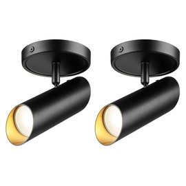 FEMILA Wall Sconces Set of Two, Black Sconces Modern Wall Lighting Fixture with 4000K LED Bulbs, Suitable for Kitchen, Bedroom, Living Room, 4FS79TL-2PK BK