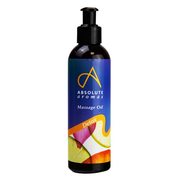 Absolute Aromas Detox Bath and Massage Oil - Pure Grapefruit, Juniper Berry and Cedarwood Essential Oils in Jojoba, Sweet Almond and Evening Primrose Base