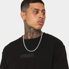 FindChic Chain for Boys Curb Chain Necklace Stainless Steel Hip Hop Rapper 5MM Link Chains for Men Boys 14''-30'' 8 Length Options