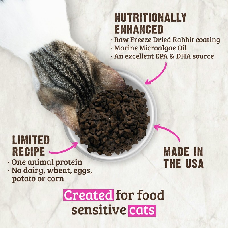 Rawz Real Rabbit Dry Food for Cats with Freeze Dried