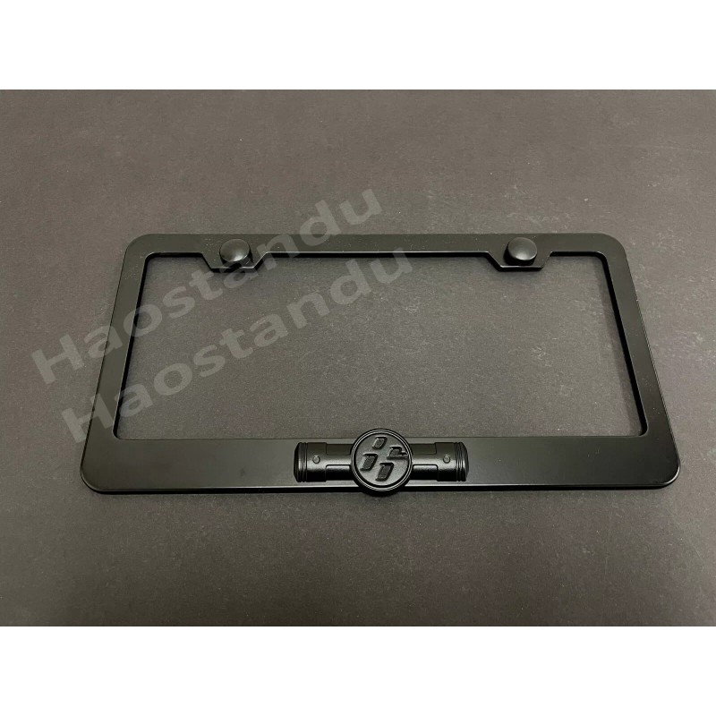 License Plate Frame Shop 1x (Black) "86" 3D Emblem Badge