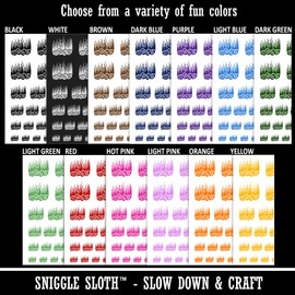 Easter Eggs in Grass Temporary Tattoo Water Resistant Fake Body Art Set Collection - Red (One Sheet)