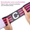 BESPORTBLE 2 Pcs Black Captain Armbands, Breathable Nylon Soccer Accessories