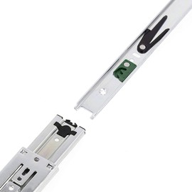 GTV H45 Drawer Runners Full Extension Drawer Runners 45.3 x 350 mm Strong Galvanised Steel Soft-Close Rail System Telescopic Ball Guide Maximum Load 30 kg 1 Set = 2 Pieces