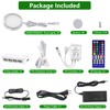 AIBOO LED Puck Lights Wired Color Changing, Multicolor Under Cabinet