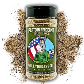 Grill Your As* Off PSG Salt Pepper Garlic Seasoning – All-Natural BBQ Seasoning for Steak, Burgers, Pork & Chicken – MSG & Gluten -USA Made & 100% Veteran Owned