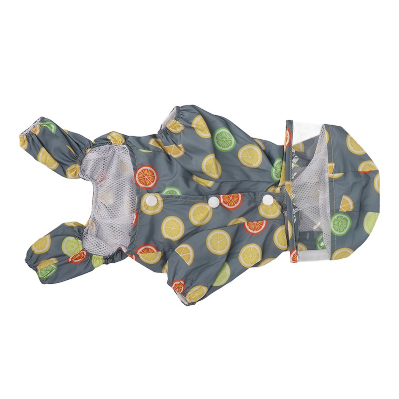 Dog Raincoat Hooded Reflective Windproof Breathable Lightweight Pet Rain Jacket