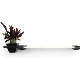 Catastrophic Creations Cat Planter Lounge Cat Hammock — 33-Inch Black/Natural Canvas— Cat Wall Shelf— Cat Wall Furniture — Cat Climbing Shelves — Cat Floating Shelves — Cat Wall Hammock