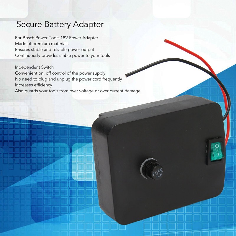 Secure Battery Adapter Independent Switch 18V Lithium Battery Power Mount